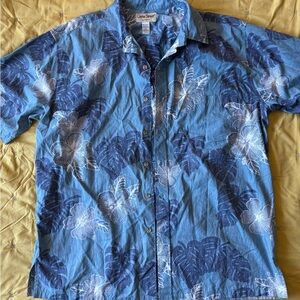 Cooke Street Honolulu Blue Floral Button-Up Shirt size Men’s XXL